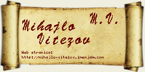 Mihajlo Vitezov vizit kartica